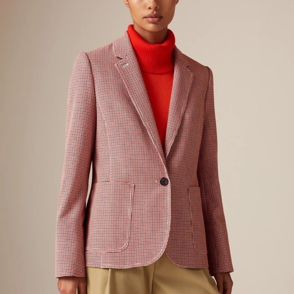 Me + Em Boyfriend Plaid Blazer Jacket Sz M